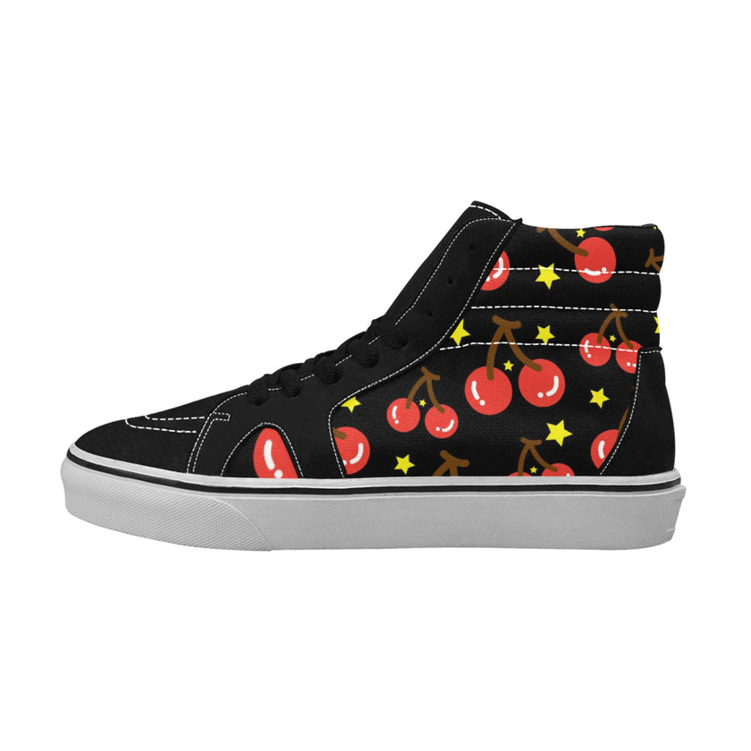 Bomb Cherry Women's High Top Canvas Shoes - Limited time Finds