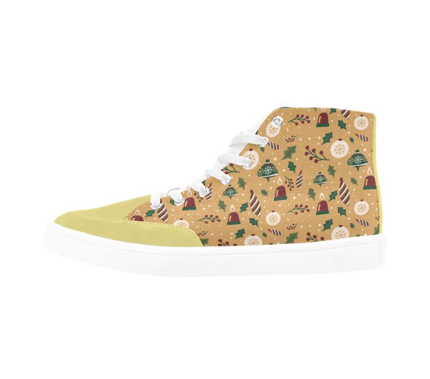 High Top Canvas Holly Jolly Women's Shoes