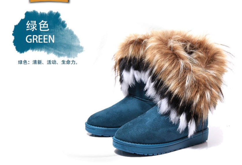 Women's Fox Fur Snow Boots - Limited time Finds