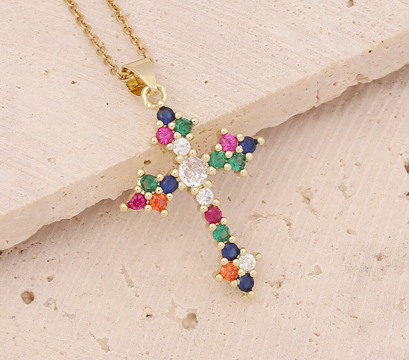 Gold Plated Cross Pendant Necklace - Limited time Finds