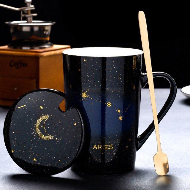 Imbibe the Cosmos: 12 Constellations Ceramic Mug - Limited time Finds