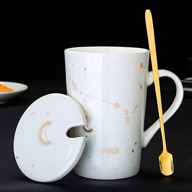 Imbibe the Cosmos: 12 Constellations Ceramic Mug - Limited time Finds