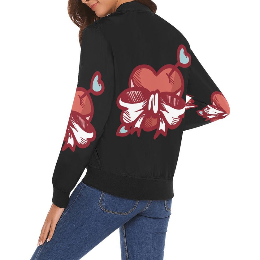 All Over Print Bomber Jacket for Women - Limited time Finds