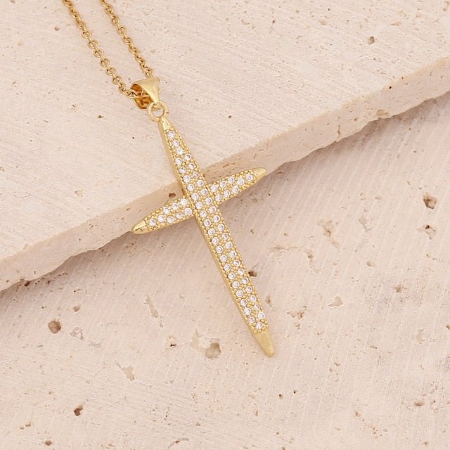 Gold Plated Cross Pendant Necklace - Limited time Finds