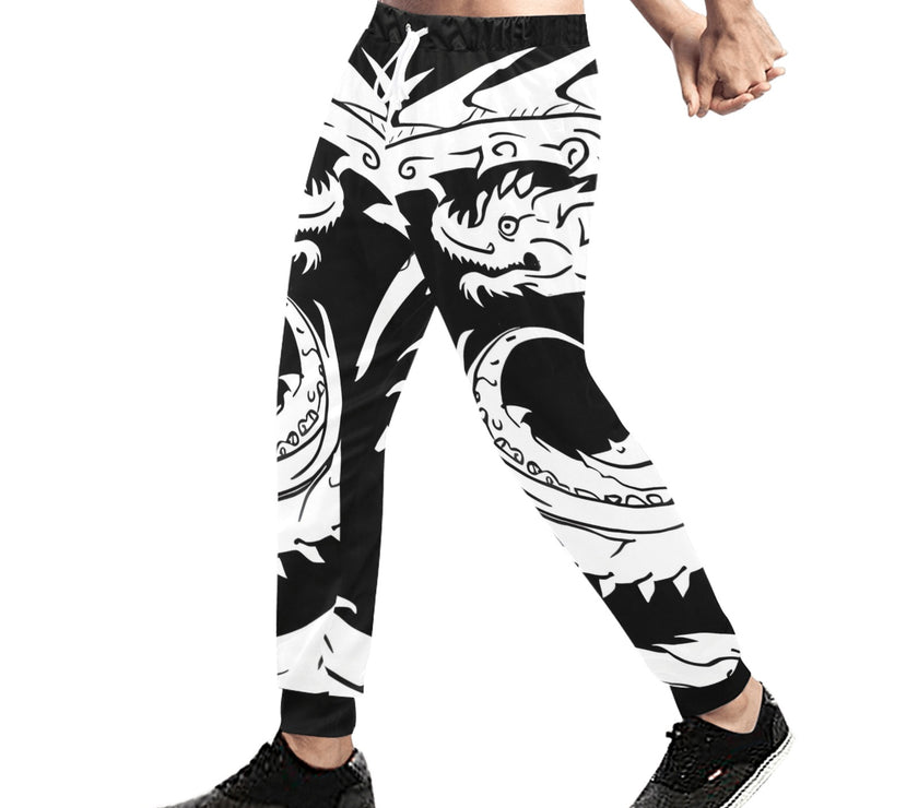 Casual Baggy Slacks Dragon print