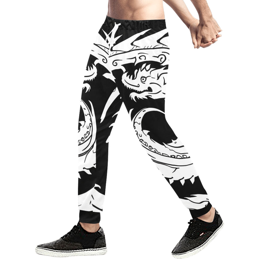 Casual Baggy Slacks Dragon print