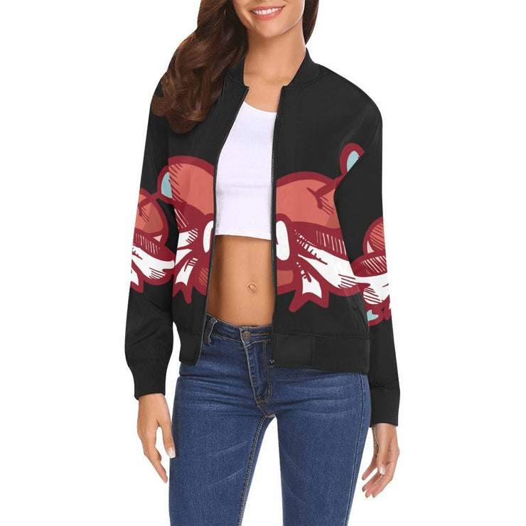 All Over Print Bomber Jacket for Women - Limited time Finds