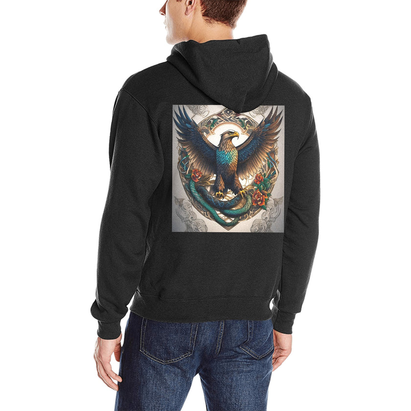 Classic Hooded Sweatshirt Eagle Snake round - Limited time Finds