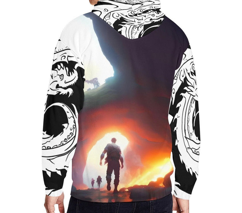 Men's All Over Print Full Zip Hoodie (Model H14) - Limited time Finds