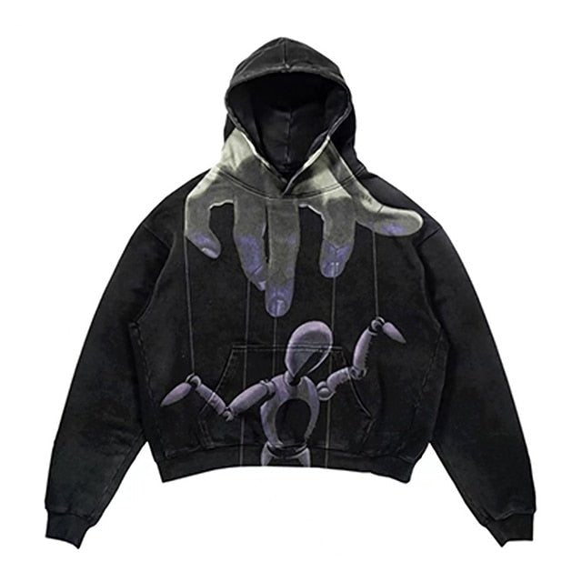 Streetwear Skull Print Men's Hoodies - Limited time Finds