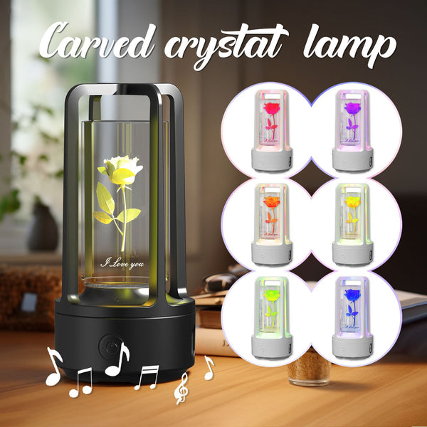 Creative 2 In 1 Audio Acrylic Crystal Lamp And Bluetooth Speaker Valentine's Day Gift Touch Night Lamp - Limited time Finds