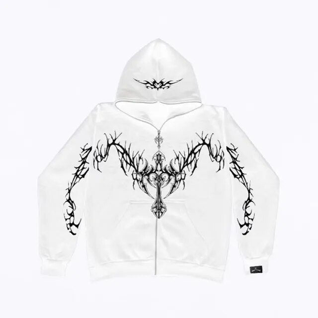 Gothic Clothing Trend Zipper Hoodies - Limited time Finds