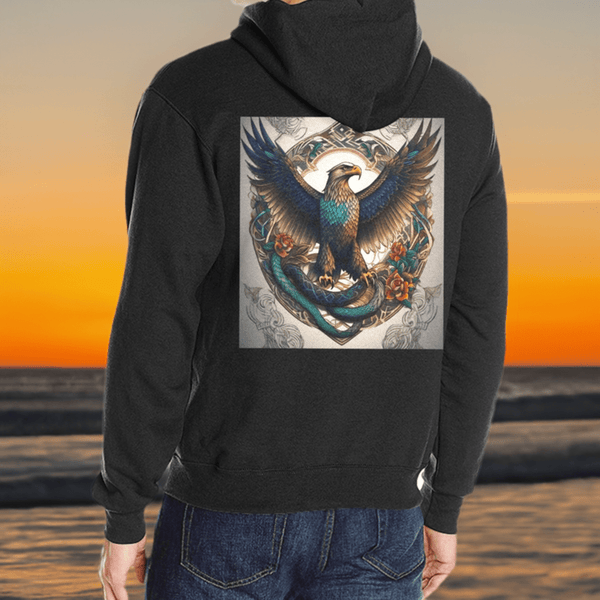 Classic Hooded Sweatshirt Eagle Snake round - Limited time Finds