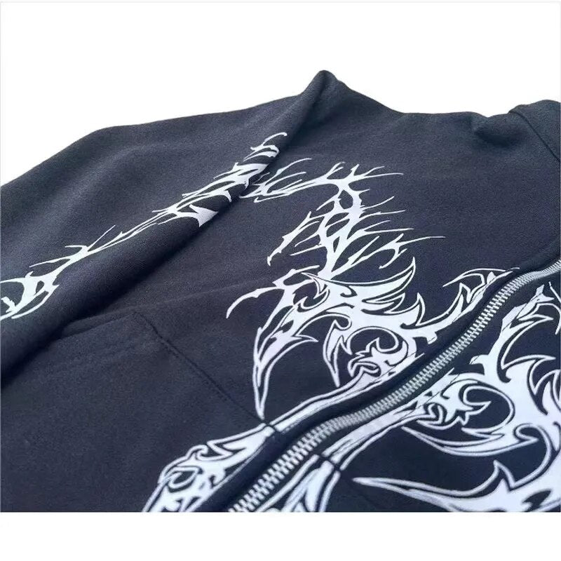 Gothic Clothing Trend Zipper Hoodies - Limited time Finds