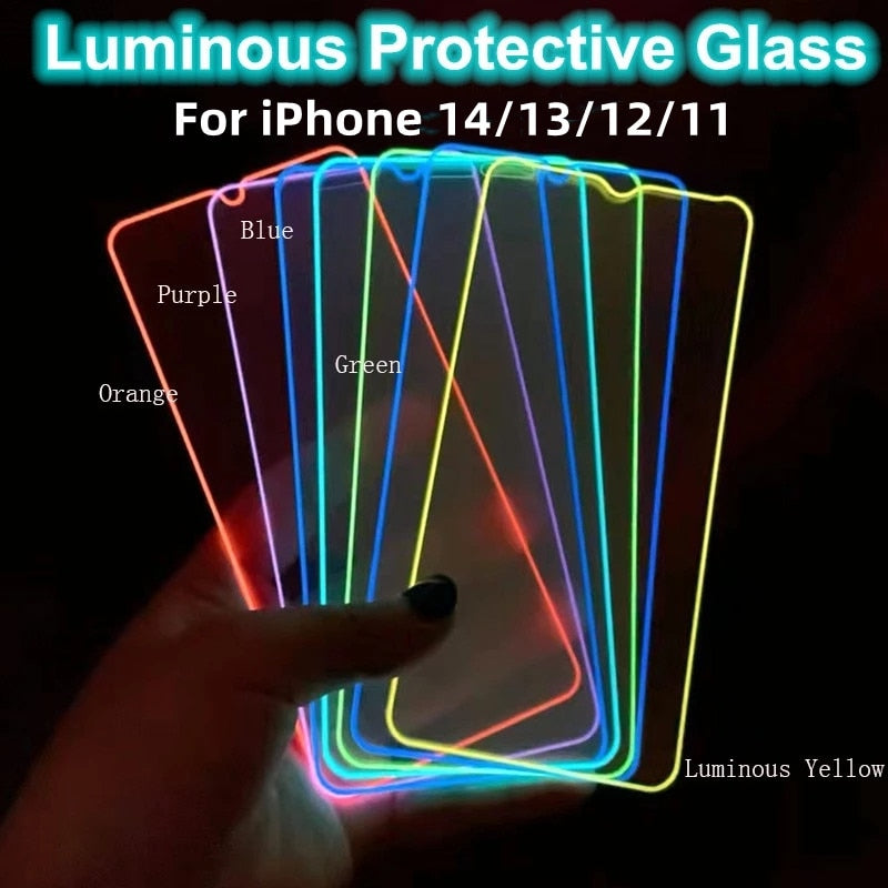 Luminous Protective Glass For iPhones, Screen Protector