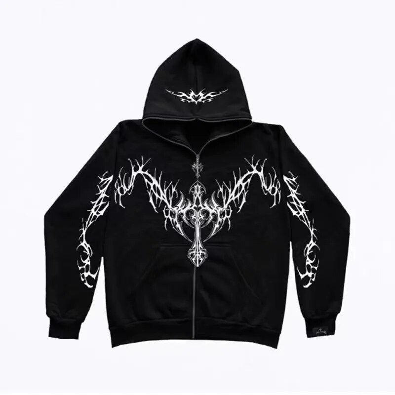 Gothic Clothing Trend Zipper Hoodies - Limited time Finds