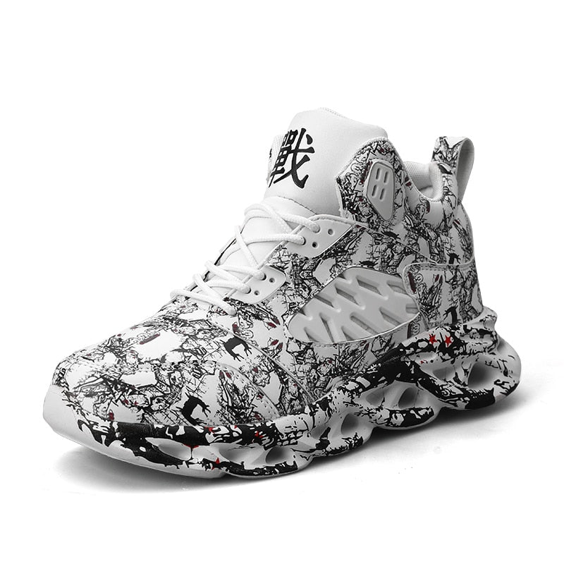 Thick Bottom Graffiti Men's Sneakers - Limited time Finds