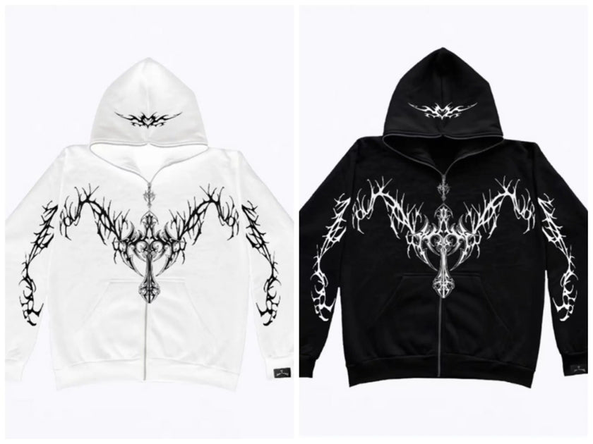 Gothic Clothing Trend Zipper Hoodies - Limited time Finds