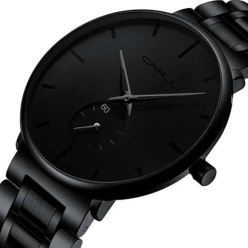 Men's Blacked Out Waterproof Wristwatch